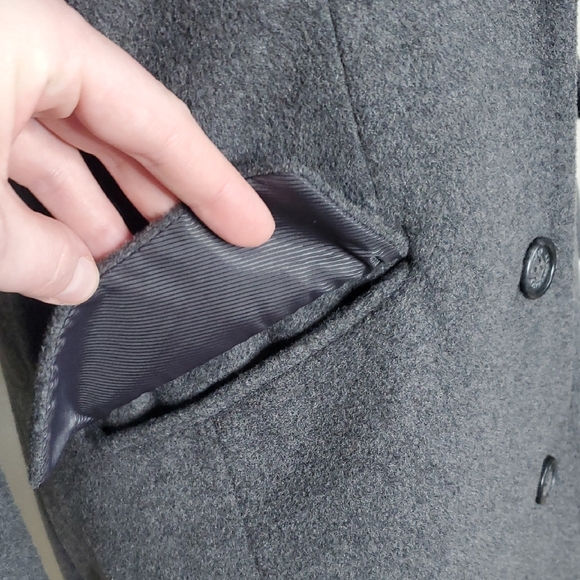 Raplh Lauren Wool Blend Elegant Gray Long Coat Womens Size 0 - Picture 6 of 15